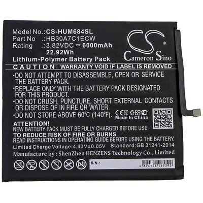 CAMERON SINO utángyártott akkumulátor 6000 mAh LI-ION (HB30A7C1ECW kompatibilis) [Huawei MediaPad M6 8.4 LTE, Huawei MediaPad M6 8.4 WIFI]