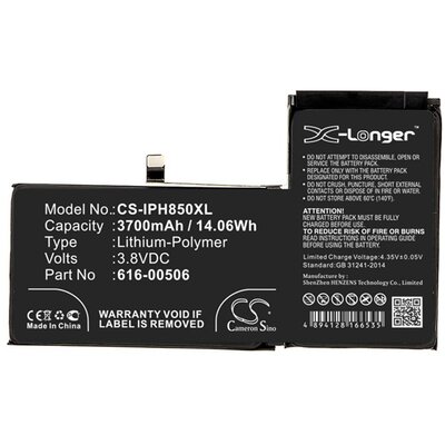 CAMERON SINO utángyártott akkumulátor 3700 mAh LI-Polymer (616-00506 kompatibilis) [Apple iPhone XS Max 6.5]