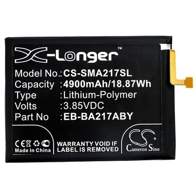 CAMERON SINO utángyártott akkumulátor 4900 mAh Li-Polymer (EB-BA217ABY kompatibilis) [Samsung Galaxy A21s (SM-A217F)]
