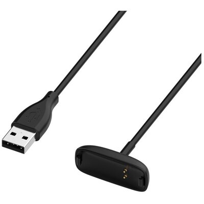 Töltőkábel (USB, mágneses, 100cm) FEKETE [Fitbit Inspire 2, Fitbit Ace 3]