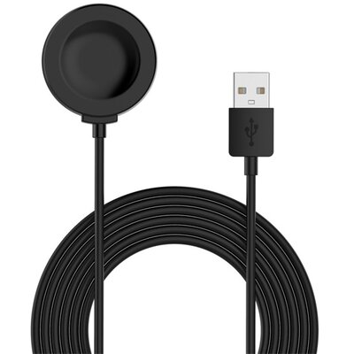 Töltőkábel (USB, mágneses, 100cm), Fekete [Huawei Watch GT 2 Pro]