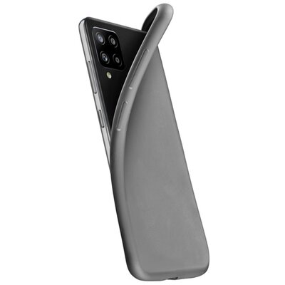CELLULARLINE CHROMA szilikon hátlapvédő telefontok (matt, mikrofiber plüss belső), Fekete [Samsung Galaxy A22 4G (SM-A225)]