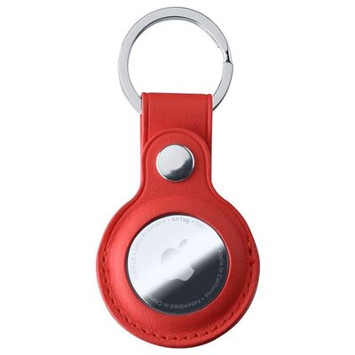 CELLULARLINE bőrhatású kulcstartó, Piros (Apple AirTag)