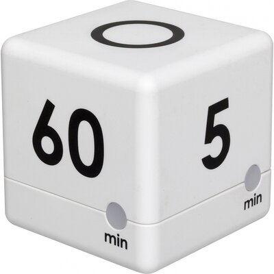 Digitális konyhai időzítő, visszaszámláló óra, timer, fehér színű TFA Dostmann Timer Cube
