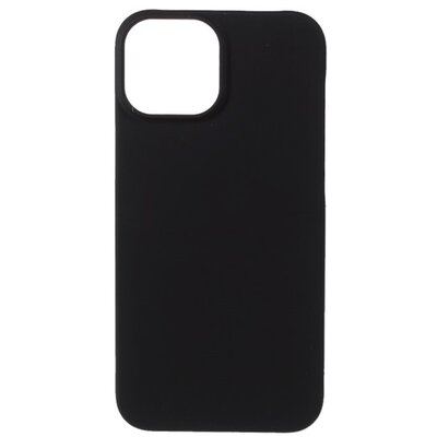 Műanyag hátlapvédő telefontok (gumírozott), Fekete [Apple iPhone 13 mini]