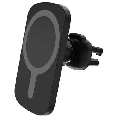 BLAUTEL MAGHOL 4-OK autós tartó (szellőzőre, mágneses, vezeték nélküli töltés, Magsafe rögzítés), Fekete [Apple iPhone 12, Apple iPhone 12 mini, Apple iPhone 12 Pro, Apple iPhone 12 Pro Max]