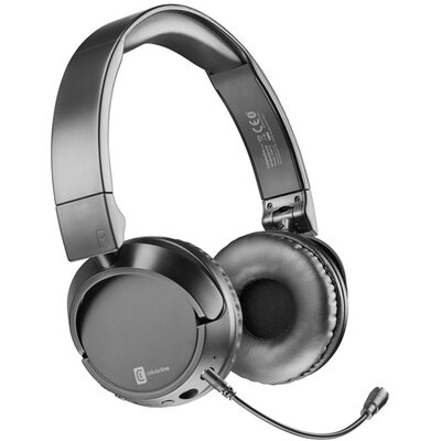 CELLULARLINE TASK bluetooth fejhallgató sztereó (v5.0, csatlakoztatható mikrofon, zajszűrő), Fekete