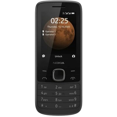 Nokia 225 4G mobiltelefon készülék, Fekete (Black) 2SIM / DUAL SIM két kártya egy időben