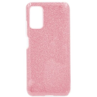 Szilikon hátlapvédő telefontok (műanyag belső, csillogó hátlap), Rózsaszín [Xiaomi Redmi Note 10 5G (Poco M3 Pro 5G)]