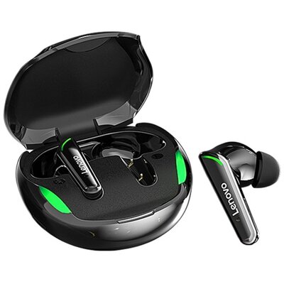 LENOVO XT92 bluetooth sztereó fülhallgató, headset (v5.1, TWS, LED kijelző, mikrofon, zajszűrő, sportoláshoz + töltőtok), Fekete
