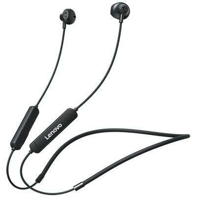 LENOVO SH1 bluetooth sztereó fülhallgató, headset (V5.0, nyakba akasztható, zajszűrő, IPX8 cseppállóság, Sport), Fekete