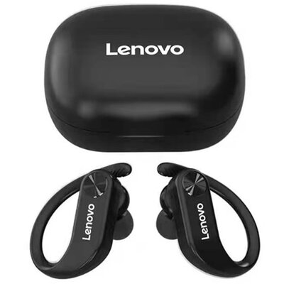 LENOVO LP7 bluetooth sztereó fülhallgató, headset (v5.0, TWS, mikrofon + töltőtok), Fekete