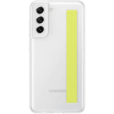 Samsung Galaxy S21 FE clear strap cover gyári hátlapvédő telefontok, Fehér