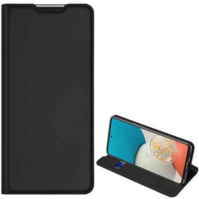 DUX DUCIS SKIN PRO telefontok álló, bőr hatású (flip, oldalra nyíló, bankkártya tartó, asztali tartó funkció), Fekete [Samsung Galaxy A53 (SM-A536) 5G]