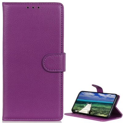 Telefontok álló, bőr hatású (flip, oldalra nyíló, asztali tartó funkció, prémium), Lila [Samsung Galaxy S22 Ultra 5G (SM-S908)]
