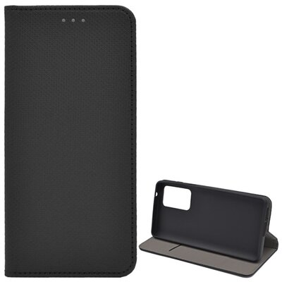 Telefontok álló, bőr hatású (flip, oldalra nyíló, asztali tartó funkció, rombusz minta), Fekete [Motorola Edge 20 Pro 5G (XT2153)]