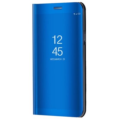 Telefontok álló (aktív flip, oldalra nyíló, asztali tartó funkció, tükrös felület, Mirror View Case), Kék [Samsung Galaxy S22 5G (SM-S901)]