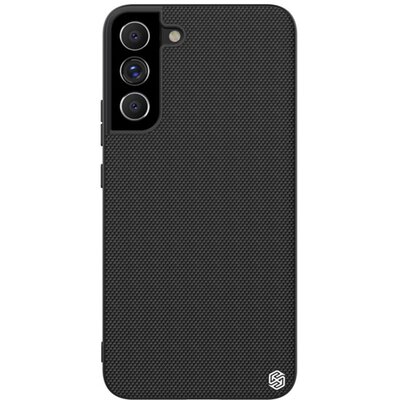 NILLKIN TEXTURED műanyag hátlapvédő telefontok (érdes felület, közepesen ütésálló, szilikon keret, 3D minta), Fekete [Samsung Galaxy S22+ Plus 5G (SM-S906)]