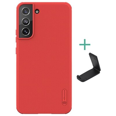 NILLKIN SUPER FROSTED PRO műanyag hátlapvédő telefontok (közepesen ütésálló, gumírozott, érdes felület), Piros [Samsung Galaxy S22+ Plus 5G (SM-S906)]