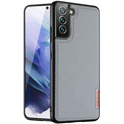DUX DUCIS FINO szilikon hátlapvédő telefontok (műanyag belső, közepesen ütésálló, rács minta), Szürke [Samsung Galaxy S22+ Plus 5G (SM-S906)]