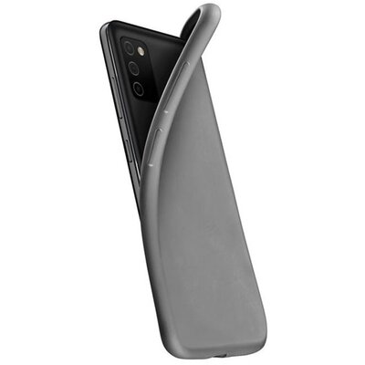 CELLULARLINE CHROMA szilikon hátlapvédő telefontok (matt, mikrofiber plüss belső), Fekete [Samsung Galaxy A03s (SM-A037F)]