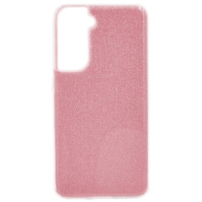 Szilikon hátlapvédő telefontok (műanyag belső, csillogó hátlap), Rózsaszín [Samsung Galaxy S21 FE (SM-G990)]