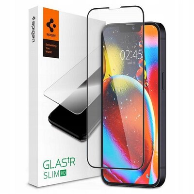 SPIGEN TR SLIM HD kijelzővédő üvegfólia (2.5D, karcálló, tok barát, ujjlenyomat mentes, ultravékony, 0.2mm, 9H), Átlátszó [Apple iPhone 13 mini]