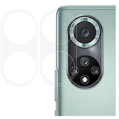 Kameravédő üvegfólia (2.5D lekerekített szél, karcálló, 9H, teljes fedés), Átlátszó [Huawei Nova 9, Honor 50]