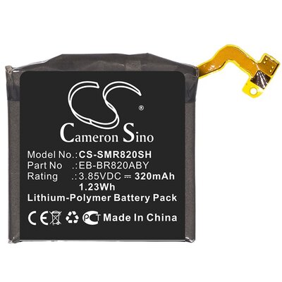 CAMERON SINO Li-Polymer utángyártott akkumulátor (3,85V / 320 mAh, Samsung EB-BR820ABY kompatibilis) [Samsung Galaxy Watch Active 2 44mm (SM-R820N)]