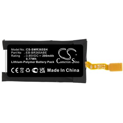 CAMERON SINO Li-Polymer utángyártott akkumulátor (3,85V / 200 mAh, Samsung EB-BR365ABE kompatibilis) [Samsung Galaxy Gear Fit 2 Pro (SM-R365)]
