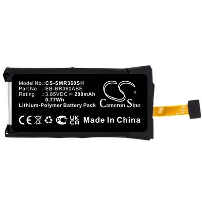CAMERON SINO Li-Polymer utángyártott akkumulátor (3,85V / 200 mAh, Samsung EB-BR360ABE kompatibilis) [Samsung Galaxy Gear Fit 2 (SM-R360)]
