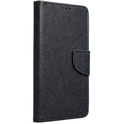 Oldalra nyíló flip telefontok, kellemes bőr hatású, bankkártya zseb, kitámasztható - Samsung Galaxy A53 5G, Fekete