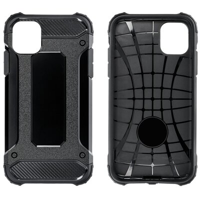 FORCELL ARMOR szilikon + műanyag hibrid hátlapvédő telefontok - Samsung Galaxy A33 5G, Fekete