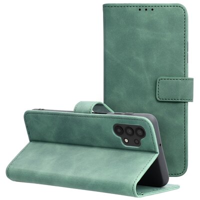 Forcell Tender oldalra nyíló ECO-bőr flip telefontok - Samsung Galaxy A32 5G, Zöld