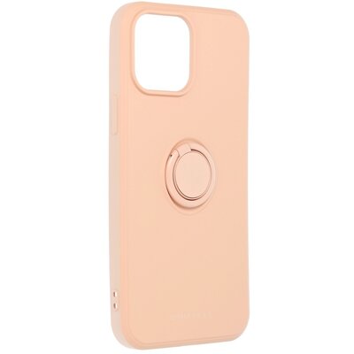 Roar Amber matt TPU szilikon hátlapvédő telefontok telefontartó gyűrűvel - Iphone 13 Pro Max, Rózsaszín