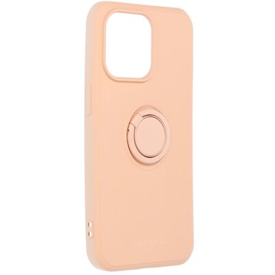 Roar Amber matt TPU szilikon hátlapvédő telefontok telefontartó gyűrűvel - Iphone 13 Pro, Rózsaszín