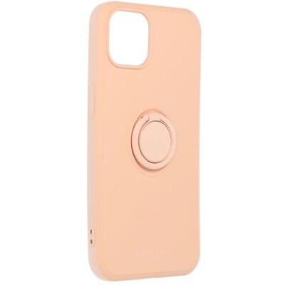 Roar Amber matt TPU szilikon hátlapvédő telefontok telefontartó gyűrűvel - Iphone 13, Rózsaszín