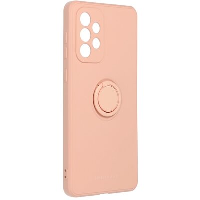 Roar Amber matt TPU szilikon hátlapvédő telefontok telefontartó gyűrűvel - Samsung Galaxy A73 5G, Rózsaszín