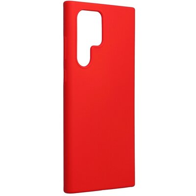Forcell elegáns szilikon hátlapvédő telefontok - Samsung Galaxy S22 Ultra, Piros