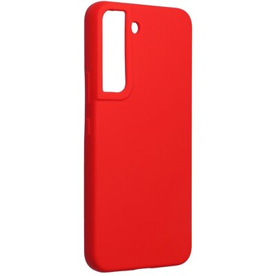 Forcell elegáns szilikon hátlapvédő telefontok - Samsung Galaxy S22, Piros
