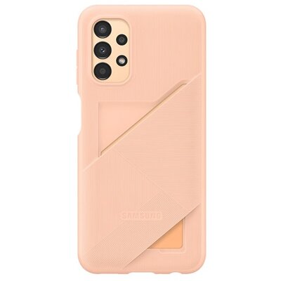 SAMSUNG EF-OA135TPEG gyári szilikon hátlapvédő telefontok (bankkártya tartó), Rózsaszín [Samsung Galaxy A13 4G (SM-A135F / A137F)]