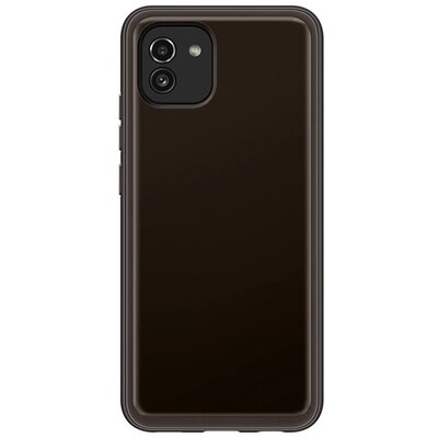 SAMSUNG EF-QA036TBEGEU gyári szilikon hátlapvédő telefontok, Fekete [Samsung Galaxy A03s (SM-A037F)]