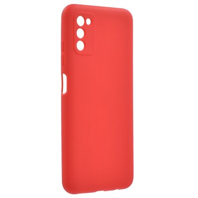 Szilikon hátlapvédő telefontok (matt), Piros [Samsung Galaxy A03s (SM-A037F)]