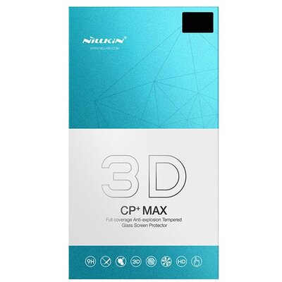 NILLKIN CP+MAX kijelzővédő üvegfólia (3D, full cover, íves, karcálló, UV szűrés, 0.33mm, 9H), Fekete [Samsung Galaxy S22 Ultra 5G (SM-S908)]