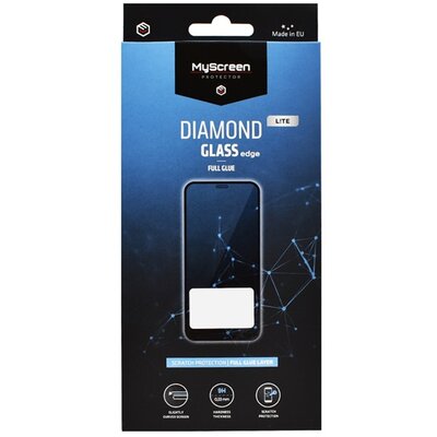 MYSCREEN DIAMOND GLASS LITE EDGE kijelzővédő üvegfólia (2.5D full glue, íves, karcálló, 0.33 mm, 9H), Fekete [Samsung Galaxy A33 5G (SM-A336)]