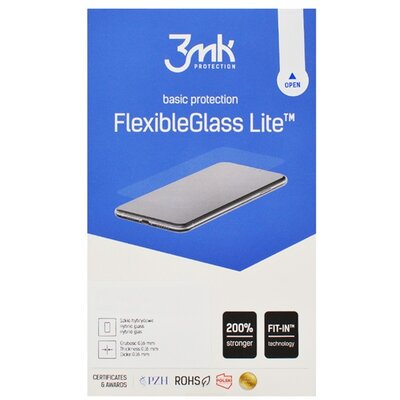 3MK FLEXIBLE GLASS LITE kijelzővédő üvegfólia (2.5D, flexibilis, lekerekített szél, ultravékony, 0.1mm, 6H), Átlátszó [Oppo Find X5 Pro]