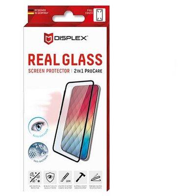 DISPLEX kijelzővédő üvegfólia (3D full cover, íves, tok barát, karcálló, 10H), Fekete [Samsung Galaxy S22+ Plus 5G (SM-S906)]