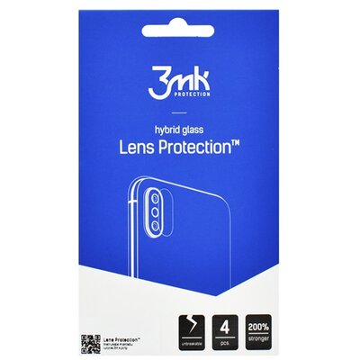 3MK kameravédő üvegfólia 4db (2.5D lekerekített szél, karcálló, ultravékony, 0,2mm, 7H), Átlátszó [Apple iPhone 13]