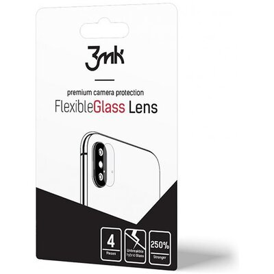 3MK kameravédő üvegfólia 4db (2.5D lekerekített szél, karcálló, ultravékony, 0,2mm, 7H), Átlátszó [Oppo Reno 6 Pro 5G]