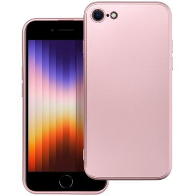 Forcell Metallic hátlapvédő telefontok fém hatású matt felülettel - iPhone 7 / 8 / SE 2020 / SE 2022, Rózsaszín